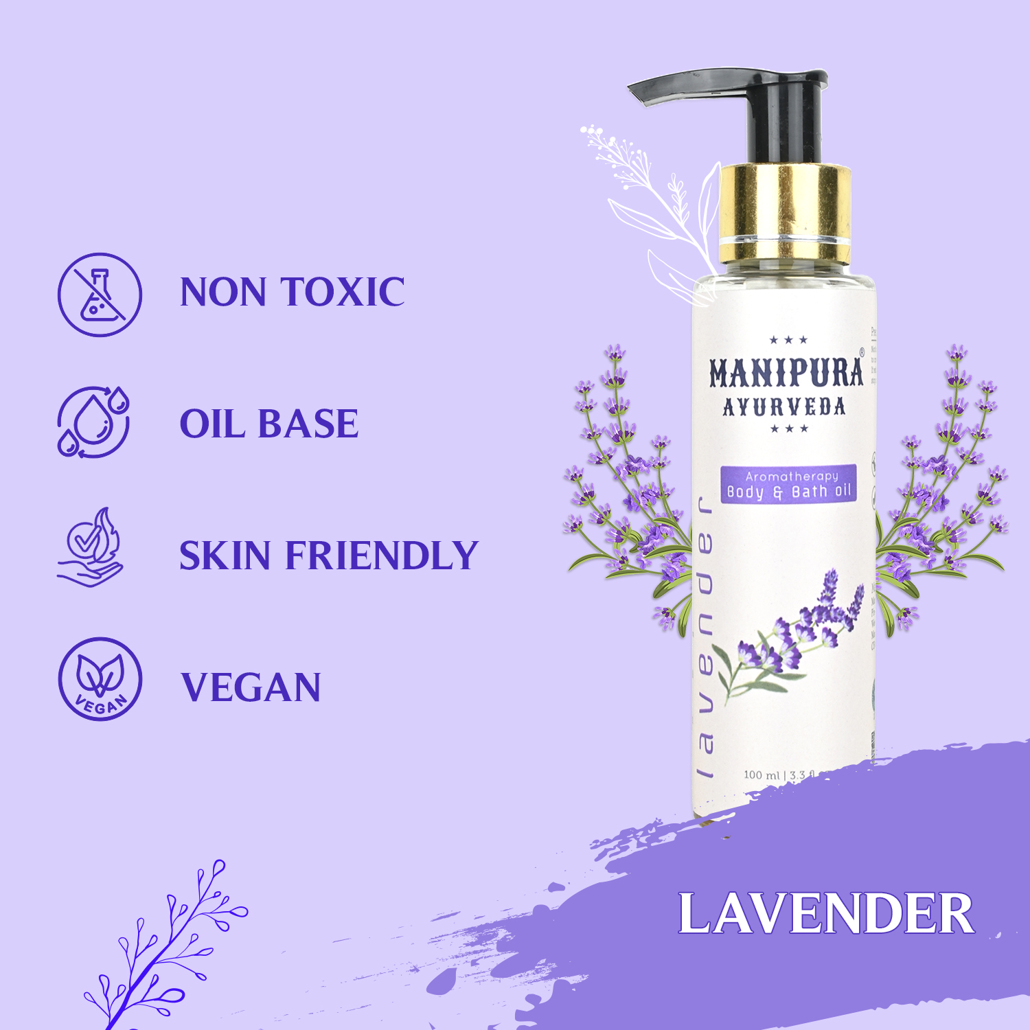 Aromatherapy Body & Bath Oil – Lavender